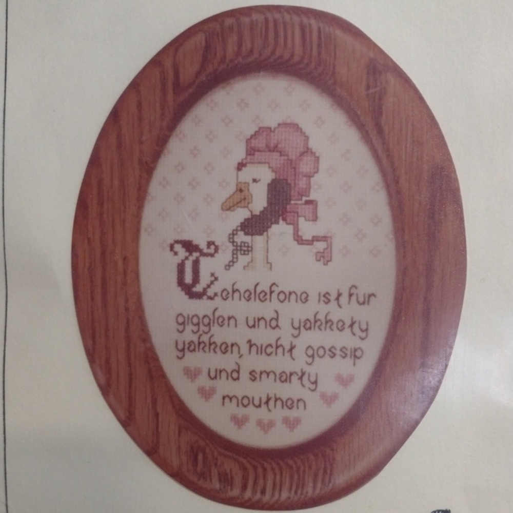 Cross 'N Patch Vintage German Gossiping Goose Cross-Stitch Kit Unopened